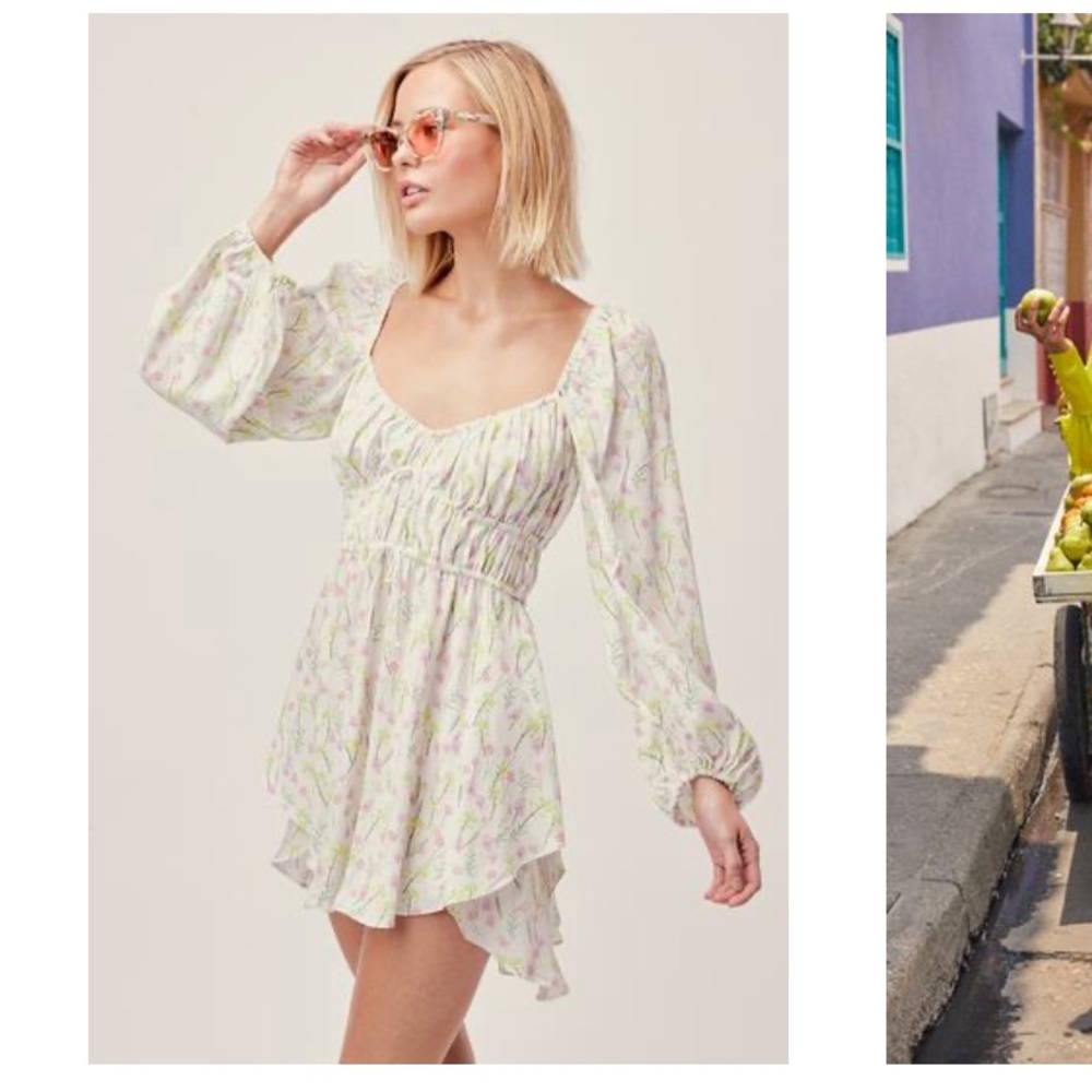 For Love and Lemons Strudel Floral Mini Dress